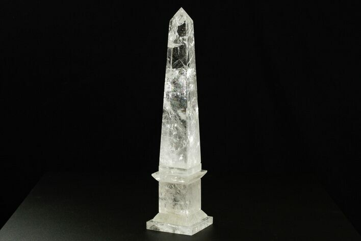 Polished Clear Quartz Obelisk - Madagascar #378866